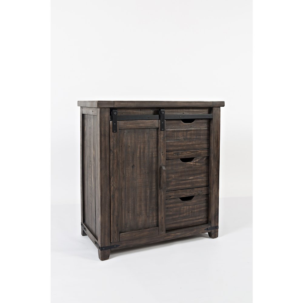 Rustic Reclaimed Solid Wood Farmhouse 32" Barn Door Accent Cabinet