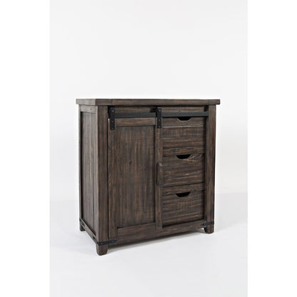 Rustic Reclaimed Solid Wood Farmhouse 32" Barn Door Accent Cabinet