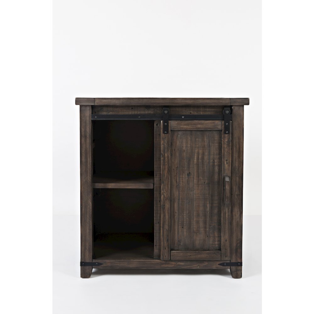 Rustic Reclaimed Solid Wood Farmhouse 32" Barn Door Accent Cabinet