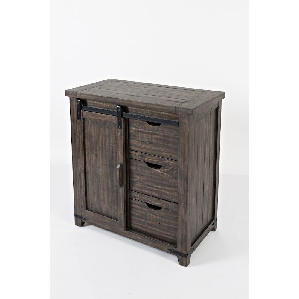 Rustic Reclaimed Solid Wood Farmhouse 32" Barn Door Accent Cabinet