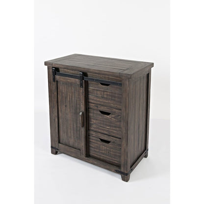 Rustic Reclaimed Solid Wood Farmhouse 32" Barn Door Accent Cabinet