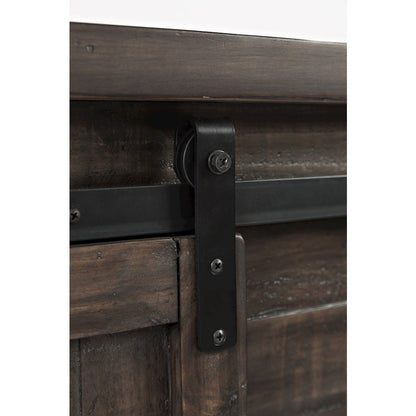 Rustic Reclaimed Solid Wood Farmhouse 32" Barn Door Accent Cabinet