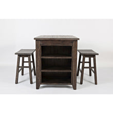 Rustic Reclaimed Solid Wood Farmhouse 3 Piece Counter Height Dining Set