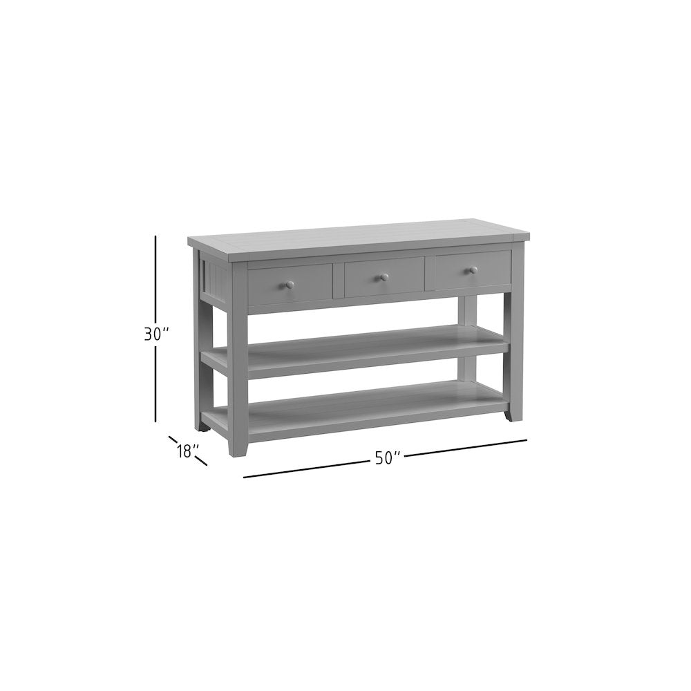 Madison County Rustic Reclaimed Solid Wood Farmhouse Sofa 50" Sofa Table