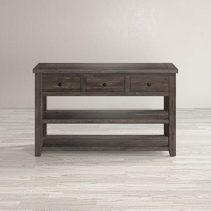 Madison County Rustic Reclaimed Solid Wood Farmhouse Sofa 50" Sofa Table