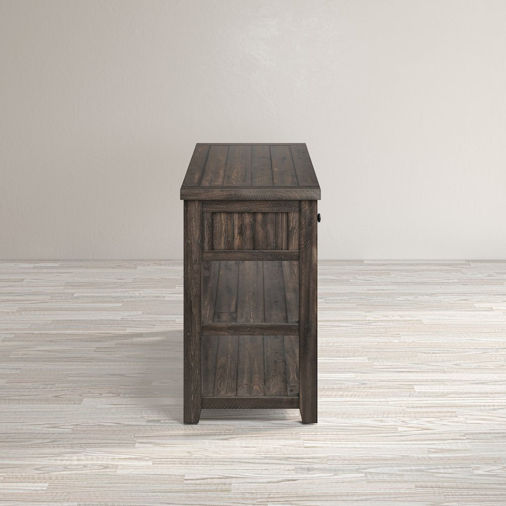 Madison County Rustic Reclaimed Solid Wood Farmhouse Sofa 50" Sofa Table