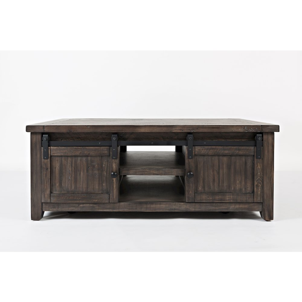 Madison County 50" Rustic Reclaimed Pine Farmhouse Barn Door Coffee Table