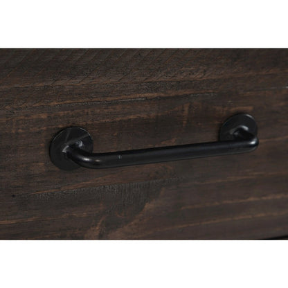 Madison County Rustic Reclaimed Solid Wood Farmhouse USB Charging Nightstand