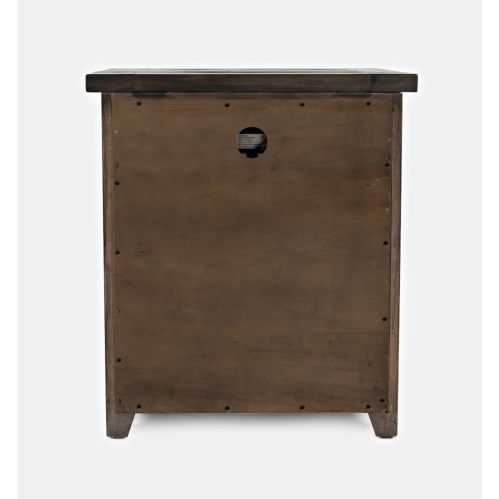 Madison County Rustic Reclaimed Solid Wood Farmhouse USB Charging Nightstand