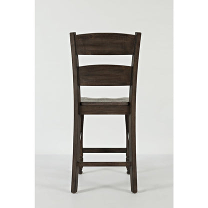 Rustic Reclaimed Pine Farmhouse Ladderback Counter Stool (Set of 2)