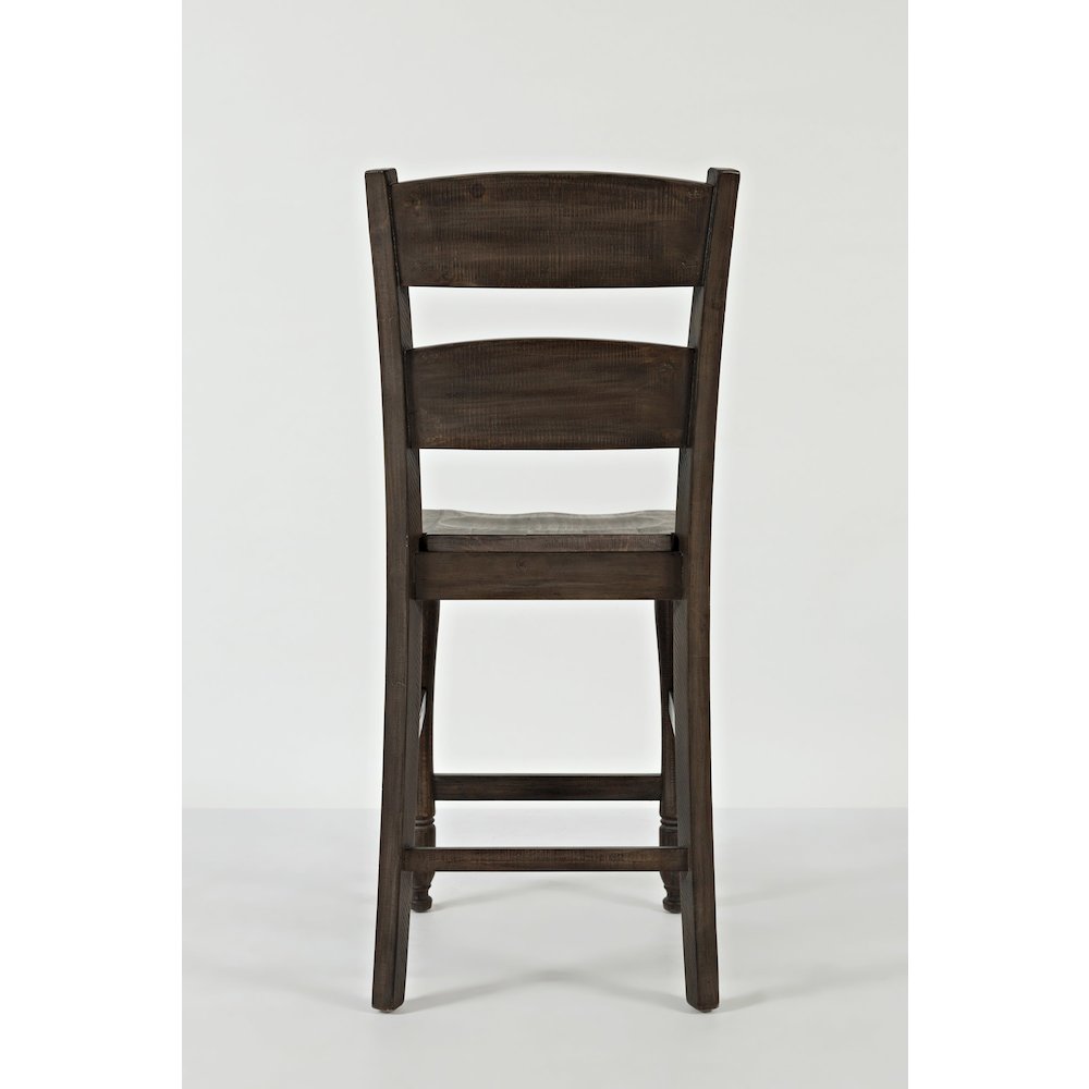 Rustic Reclaimed Pine Farmhouse Ladderback Counter Stool (Set of 2)