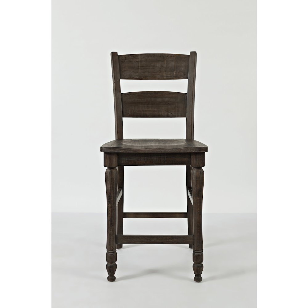 Rustic Reclaimed Pine Farmhouse Ladderback Counter Stool (Set of 2)