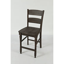 Rustic Reclaimed Pine Farmhouse Ladderback Counter Stool (Set of 2)