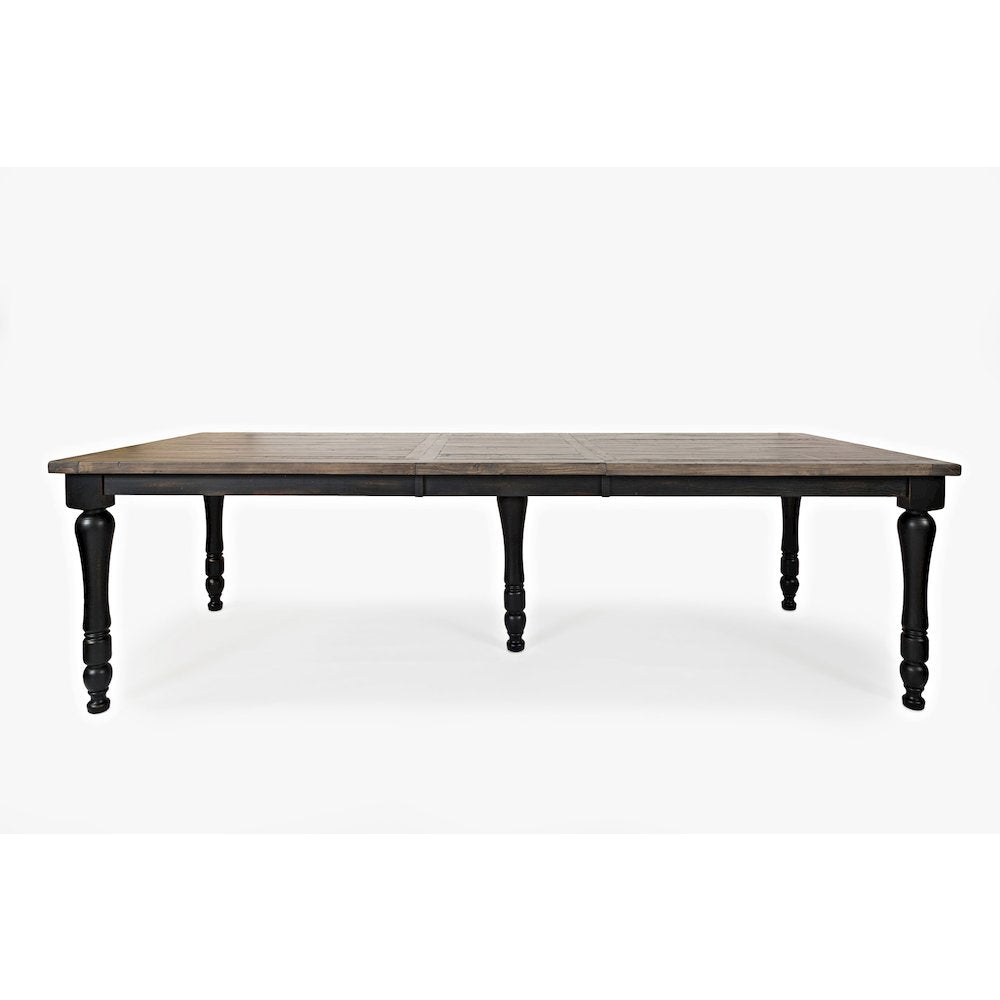 Madison County Rustic Reclaimed Pine Farmhouse Rectangle Extension Dining Table