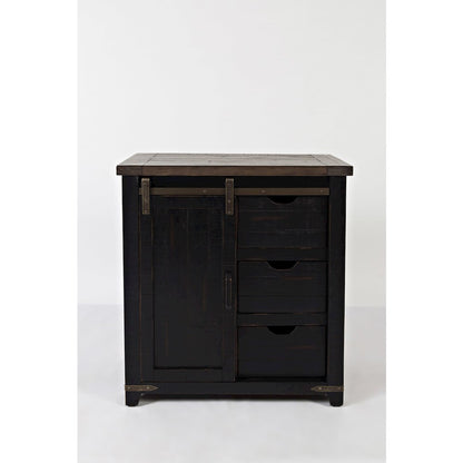 Rustic Reclaimed Solid Wood Farmhouse 32" Barn Door Accent Cabinet