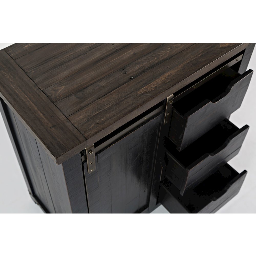 Rustic Reclaimed Solid Wood Farmhouse 32" Barn Door Accent Cabinet
