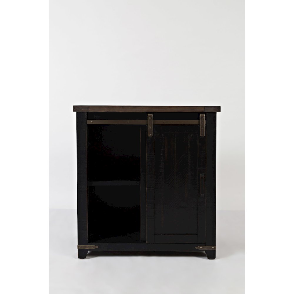 Rustic Reclaimed Solid Wood Farmhouse 32" Barn Door Accent Cabinet