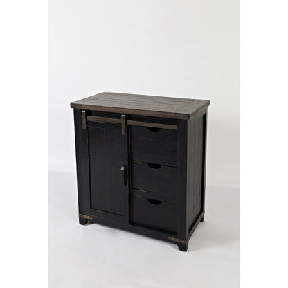 Rustic Reclaimed Solid Wood Farmhouse 32" Barn Door Accent Cabinet