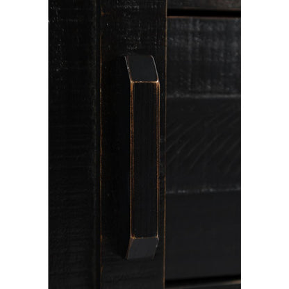 32" Barn Door Accent Cabinet - Vintage Black
