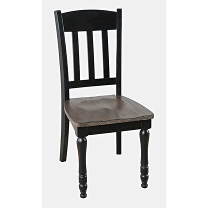 Madison County Rustic Reclaimed Pine Farmhouse Slatback Dining Chair (Set of 2)