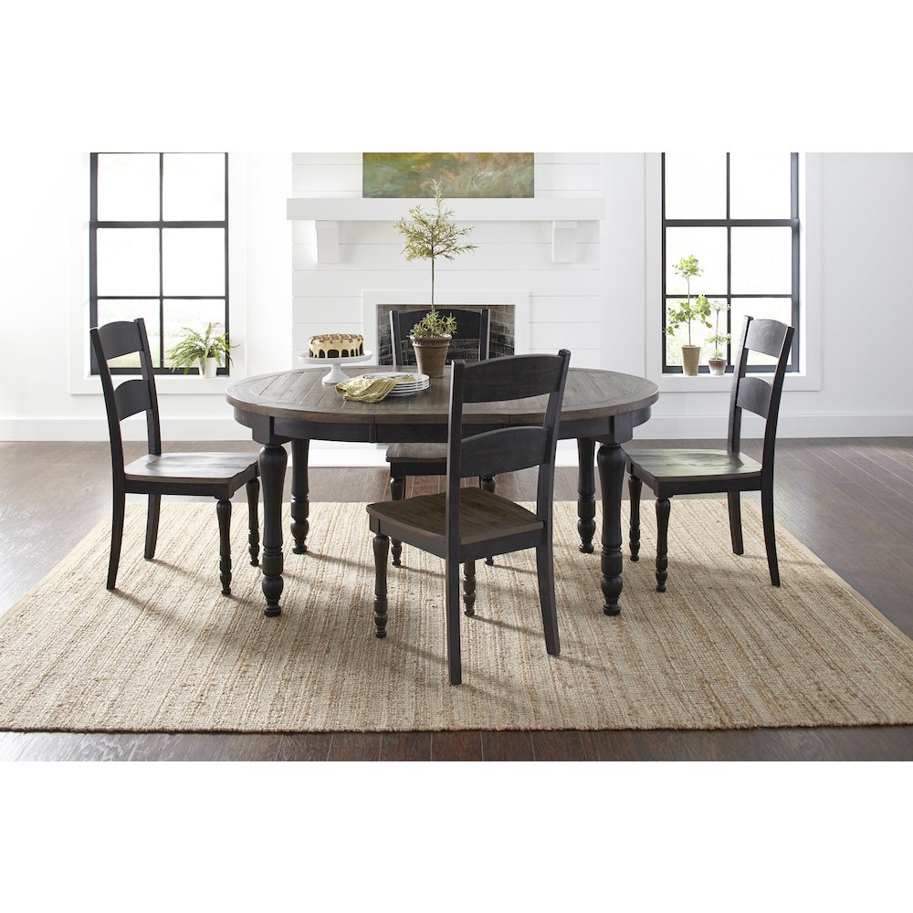 Rustic Reclaimed Pine Farmhouse Ladderback Dining Chair (Set of 2)