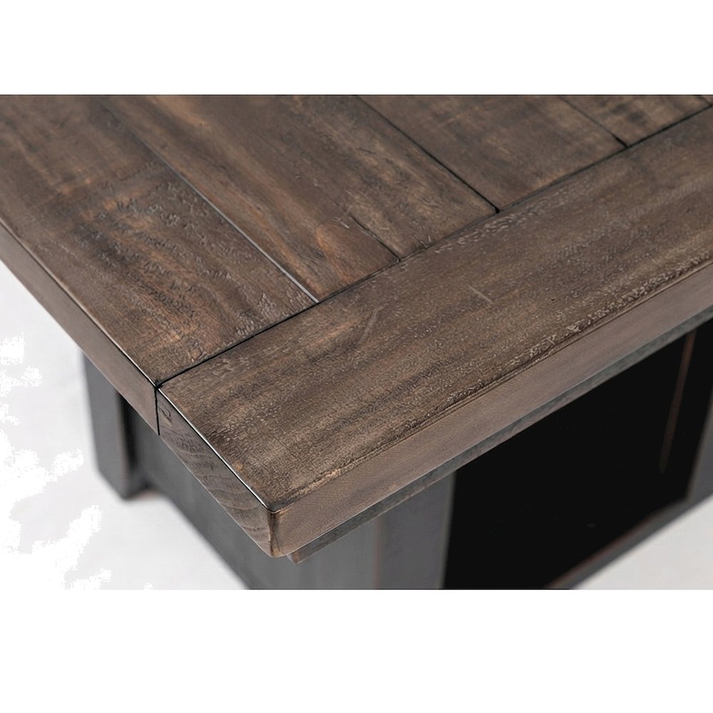 Pine Farmhouse Dining Table, Adjustable Height, Distressed, Vintage Black