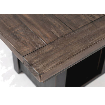 Pine Farmhouse Dining Table, Adjustable Height, Distressed, Vintage Black