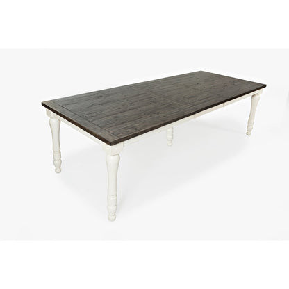 Madison County Rustic Reclaimed Pine Farmhouse Rectangle Extension Dining Table