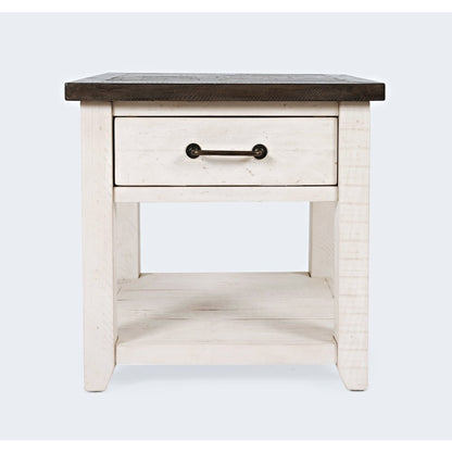 Madison County Rustic Reclaimed Pine Farmhouse Harris End Table