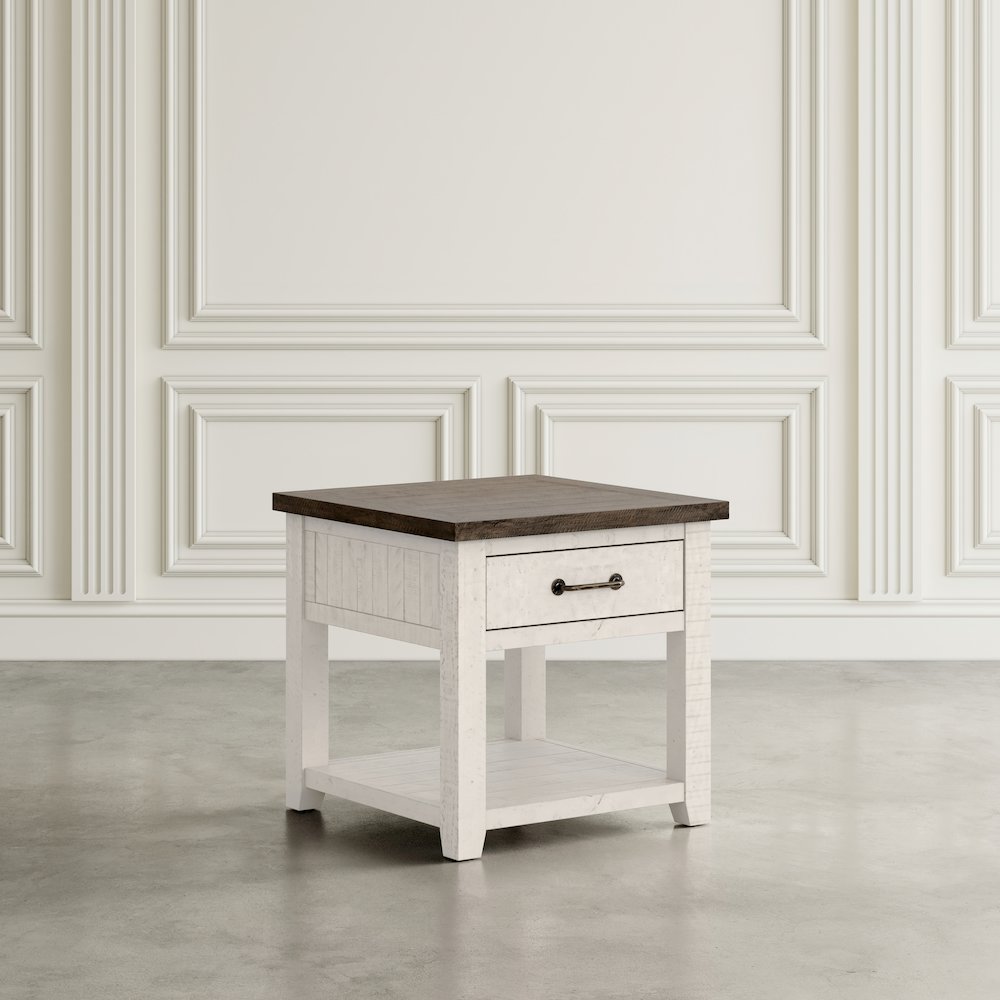 Madison County Rustic Reclaimed Pine Farmhouse Harris End Table