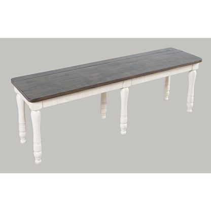 Madison County Rustic Reclaimed Solid Wood Farmhouse 54" Dining Bench