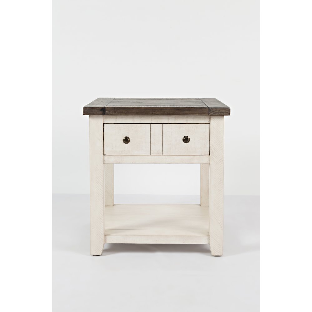 Madison County Rustic Reclaimed Pine Farmhouse End Table