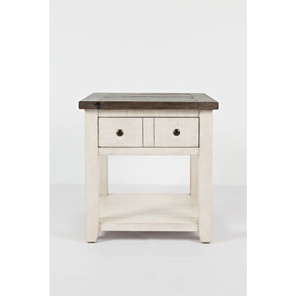 Madison County Rustic Reclaimed Pine Farmhouse End Table