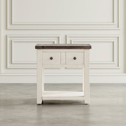 Madison County Rustic Reclaimed Pine Farmhouse End Table