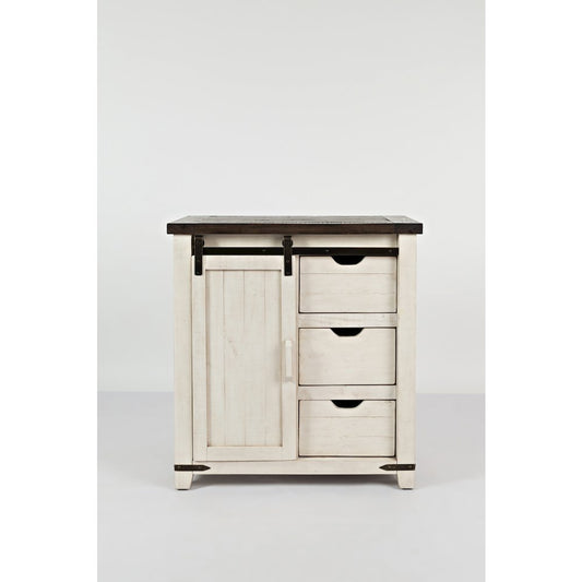 Rustic Reclaimed Solid Wood Farmhouse 32" Barn Door Accent Cabinet