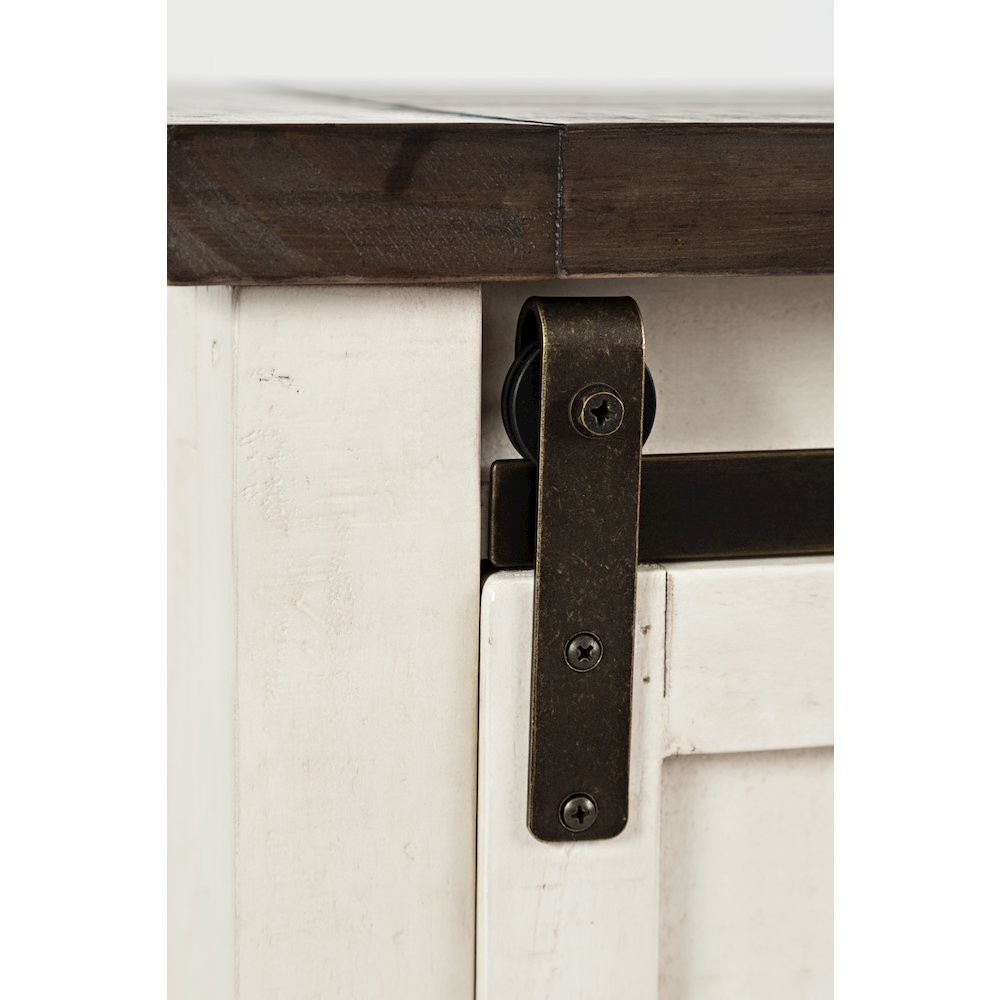 Rustic Reclaimed Solid Wood Farmhouse 32" Barn Door Accent Cabinet