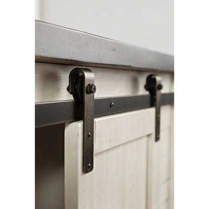 Rustic Reclaimed Solid Wood Farmhouse 32" Barn Door Accent Cabinet