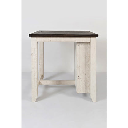 Rustic Reclaimed Solid Wood Farmhouse 3 Piece Counter Height Dining Set