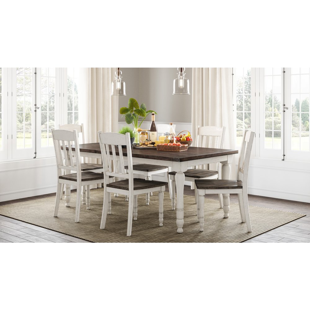 Rustic Reclaimed Solid Wood Farmhouse Slatback Dining Chair (Set of 2)