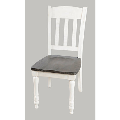 Rustic Reclaimed Solid Wood Farmhouse Slatback Dining Chair (Set of 2)