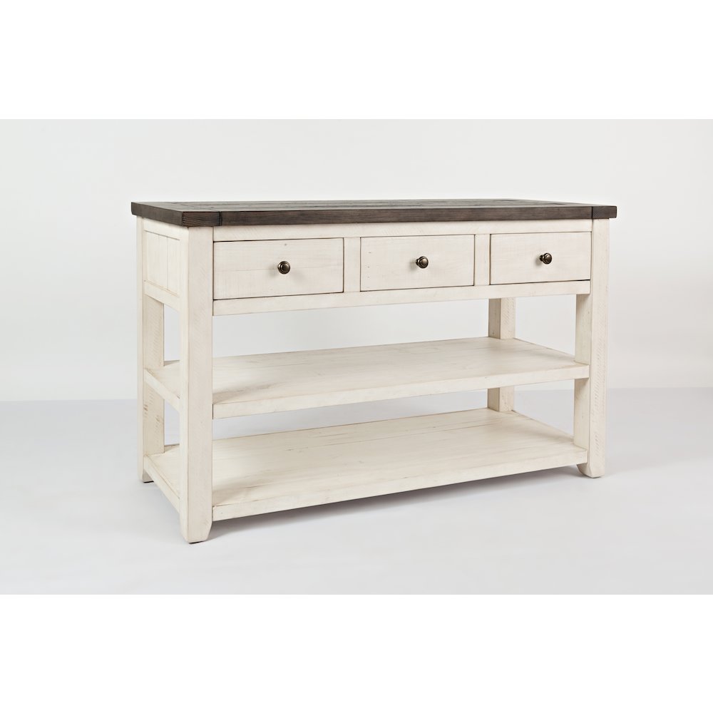 Madison County Rustic Reclaimed Solid Wood Farmhouse Sofa 50" Sofa Table