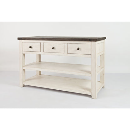 Madison County Rustic Reclaimed Solid Wood Farmhouse Sofa 50" Sofa Table