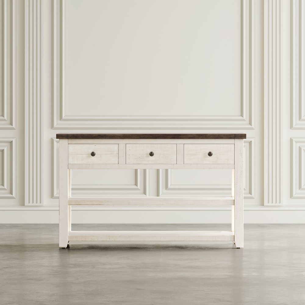 Madison County Rustic Reclaimed Solid Wood Farmhouse Sofa 50" Sofa Table