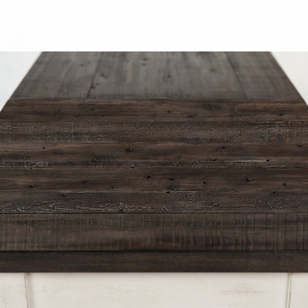 Rustic Distressed Solid Pine Farmhouse Console and Sofa Table, 3 Drawers, White