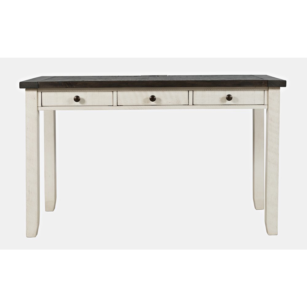 Madison County Rustic Reclaimed Solid Wood Farmhouse USB Charging Desk