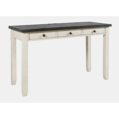 Madison County Rustic Reclaimed Solid Wood Farmhouse USB Charging Desk