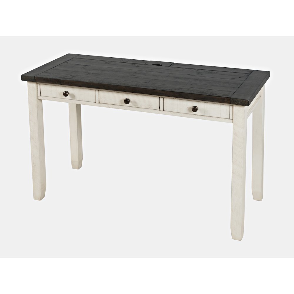 Madison County Rustic Reclaimed Solid Wood Farmhouse USB Charging Desk