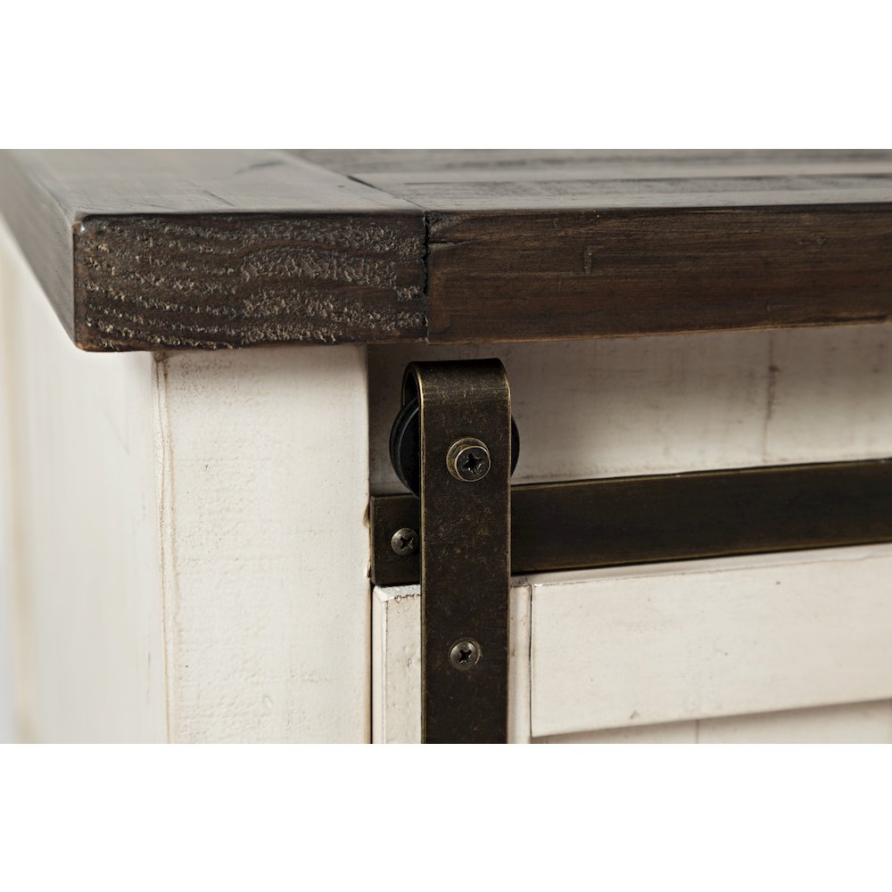 Madison County 50" Rustic Reclaimed Pine Farmhouse Barn Door Coffee Table