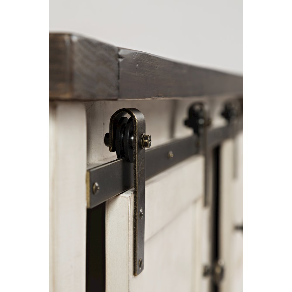 Madison County 50" Rustic Reclaimed Pine Farmhouse Barn Door Coffee Table