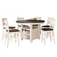 Farmhouse Seven Piece Reclaimed Solid Wood Counter Height Round Dining Set